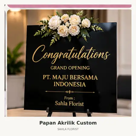 Papan Bunga Akrilik Asmat